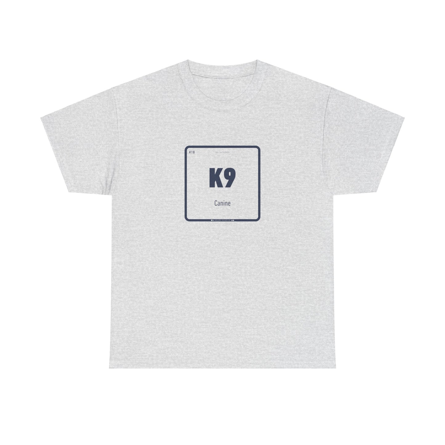 K9 - Canine Cotton T-shirt - Periodic Poker Elements Design