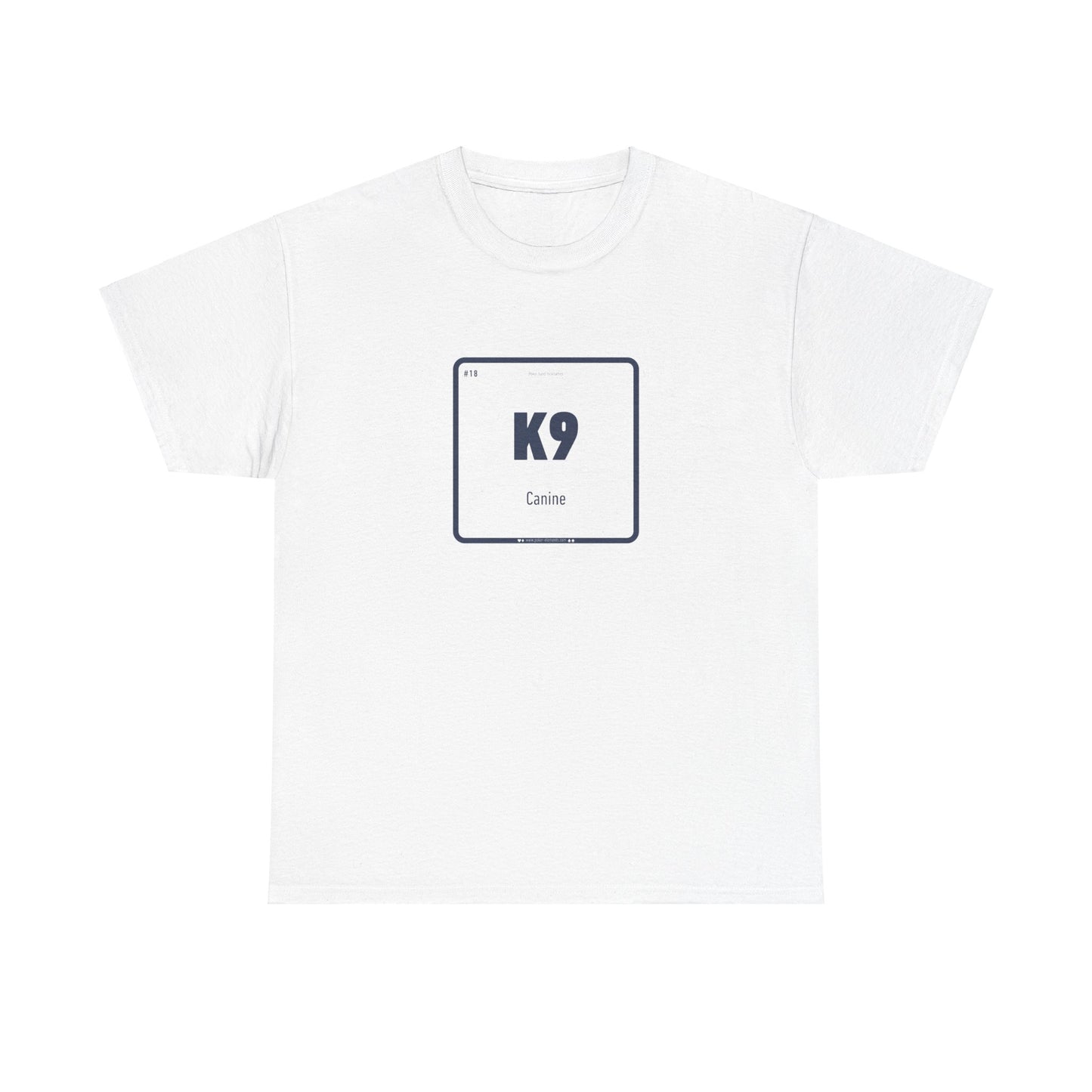 K9 - Canine Cotton T-shirt - Periodic Poker Elements Design